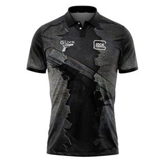 ใหม่ เสื้อโปโล ลาย Glock Full Sublimation # 2 - เสื้อเจอร์ซีย์ฟูลระเหิด คุณภาพดีเยี่ยม