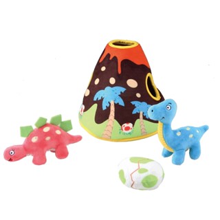 [GiGwi] Hide N’ Seek Volcano Park with two Plush Dino &amp; Dino Egg Inside for Dogs / ของเล่นแบบโต้ตอบ