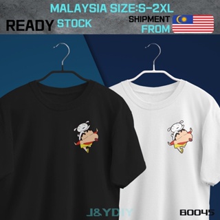 B0045  Cotton Crayon Shin-Chan Ready Stock S-2XL UNISEX Cotton Short Sleeve Loose T-shirt Women Men Round Neck Tee_12