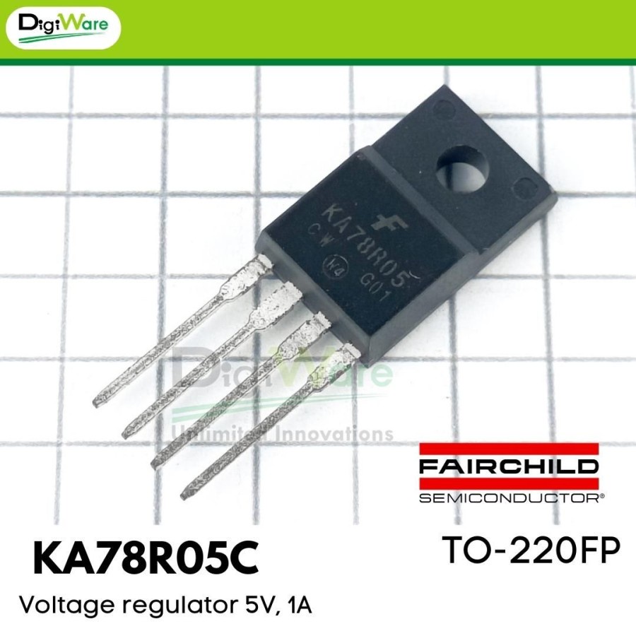 KA78R05C 7805 เครื่องปรับแรงดันไฟฟ้า 5V 1A TO220FP