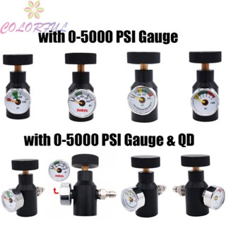 【COLORFUL】CO2 Fill Adapter 3000psi Black Filling Adapter Gauge Paintball Station