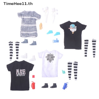 Timehee ชุดเสื้อผ้าลําลอง แฟชั่น สําหรับตุ๊กตา 1/6 30 ซม. 5 ชิ้น ต่อชุด