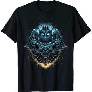 New Fashion Occult Baphomet Tarot Card Owl Skull Gothic Gift Tee Shirt Xs-3Xl_04