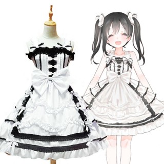 Japanese Anime Love Live Yazawa Nico Lolita Dancing Party Maid Dress Uniform Cosplay Costumes Adult Girls Party Role Play