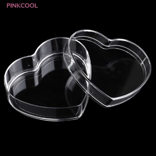 Pinkcool ขวดเปล่า รูปหัวใจ กล่องขนม บรรจุภัณฑ์ ขวดโหล เล็บ ศิลปะ ที่เก็บเครื่องสําอาง ขายดี