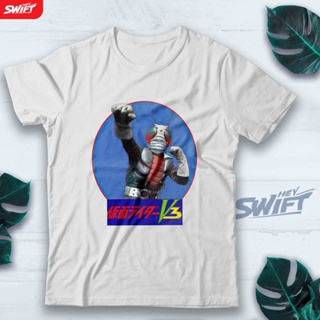 เสื้อยืด พิมพ์ลาย Kamen Rider satria สีดํา สไตล์วินเทจ_02