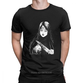 oversize T-shirt เสื้อยืดแขนสั้น ผ้าฝ้าย พิมพ์ลายมังงะ Junji Ito Tomie สไตล์ญี่ปุ่น ฮาราจูกุ สําหรับผู้ชาย S-5XL