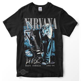 Nirvana kurt cobain เสื้อยืดลําลอง แขนสั้น คอกลม พิมพ์ลาย kurt cobain grunge 1982-94 สําหรับผู้ชาย วัยรุ่น_03