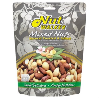 นัทวอล์คเกอร์มิกซ์นัทอบเกลือ NUT 454 ก.WALKER MIXED NUTSSALTED454G.