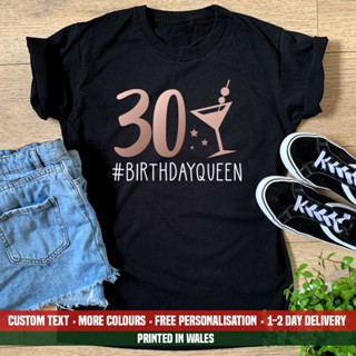 Cotton T-Shirt Classic Printed Queen Birthday 30 1992 For Women 30 Years_03