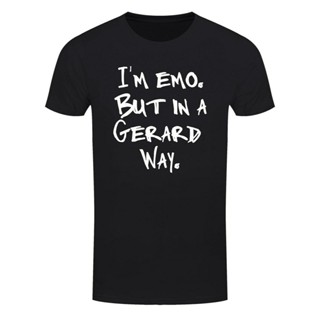 ย้อนยุคเสื้อยืดลาย I  m Emo BUT IN A gerard Way สำหรับผู้ชายS-5XL