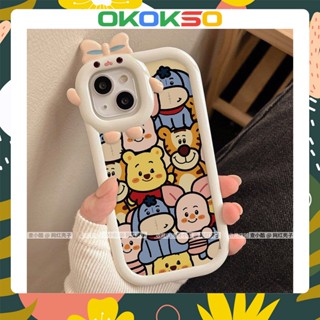 เหมาะสําหรับเคสโทรศัพท์มือถือ OPPO Reno9 / Reno8 / Reno7pro / reno6 / 7z / 5 การ์ตูนใหม่แบบเต็มหน้าจอ Winnie Bear ป้องกันการตกเคสโทรศัพท์มือถือเคสนุ่ม R17 คู่รุ่น A53 / A9 2020 / F11 / A31 / A15 / A3S