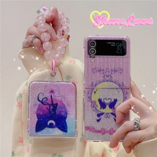 เคสโทรศัพท์มือถือแบบแข็ง กันกระแทก ลายการ์ตูนเซเลอร์มูน สําหรับ Samsung Galaxy Z Flip 4 Z Flip 3 5G