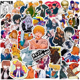 Anime Chainsaw Man Stickers Denji Pochita Waterproof Adhesive Reusable For Case kid gift