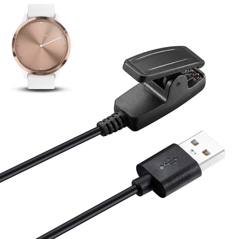 เข้ากันได้กับเครื่องชาร์จ Garmin Vivomove HR, คลิปสายชาร์จ USB ที่ชาร์จทดแทนสําหรับเครื่องชาร์จ Garmin Vivomove HR (เครื่องชาร์จ Vivomove HR)