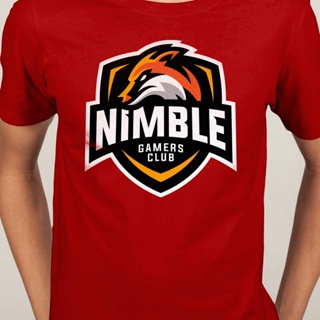 ►△◑Nimble เกมทีม PUBG Mobile Legends Bang Bang ML ออนไลน์ e sport เกมแขนสั้นเสื้อยืด O - Neck ผู้ชายแฟชั่น_03