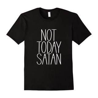 ถูกสุดๆเสื้อยืดแขนสั้น ผ้าฝ้าย พิมพ์ลาย Not Today Satan สไตล์ฮิปสเตอร์ แฟชั่นสําหรับผู้ชายรหัสเต็ม_04