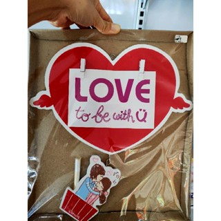 ของขวัญวาเลนไทน์ ป้ายไม้หัวใจlove ป้ายไม้ห้อยรูปหัวใจ ของขวัญป้ายหัวใจ