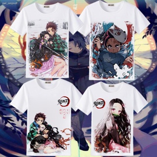 ☸Ghost Slayer อะนิเมะเสื้อยืด 2 มิติแขนสั้นผู้ชายและผู้หญิงฤดูร้อนเสื้อผ้าห้องครัว Gate Tanjiro เสื้อยืด cos_08