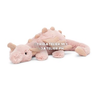 Jellycat ของเล่นตุ๊กตามังกรกุหลาบ ขนาดกลาง 1 ชิ้น