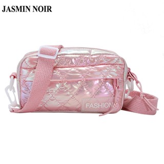 Jasmin NOIR กระเป๋าสะพายไหล่ สะพายข้าง ทรงสี่เหลี่ยม ลายสก๊อต เรียบง่าย สําหรับผู้หญิง