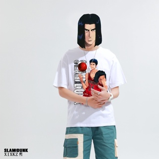 Slam Dunk Summer t-Shirt Loose Versatile Round Neck Mitsui Shou Sakuragi Rukawa Casual Fashion Pure Cotton Short_09