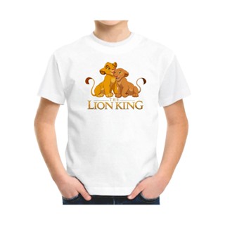 เสื้อยืด พิมพ์ลายการ์ตูน The Lion King Happy Family สําหรับเด็ก_01