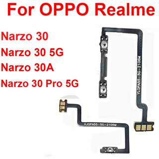 ปุ่มปรับระดับเสียง สายเคเบิ้ลอ่อน สําหรับ Oppo Realme Narzo 30 30 Pro 30A 5G