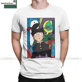 Men T-Shirt Mob Psycho 100 Cotton s Short Sleeve Shigeo Kageyama Anime Reigen Arataka Esper MP100 Manga T Shirt Uni_08