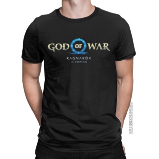 funny god of war 2 ragnarok is coming t-shirts men cotton t shirt classic short sleeve tee shirt plus size clothing_02