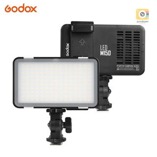 Godox LEDM150 ไฟวิดีโอ LED ขนาดเล็ก หรี่แสงได้ 5600K CRI 95+ พร้อมขาตั้งโทรศัพท์ ปรับได้ สําหรับกล้อง DSLR กล้องวิดีโอ กว้าง 5.5-8.5 ซม. โทรศัพท์มือถือ