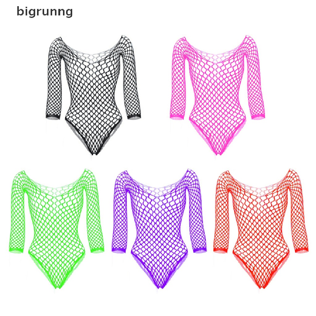 【Bigrunng】เซ็กซี่  ผู้หญิง เซ็กซี่ รัดรูป ชุดนอน ตาข่าย จั๊มสูท ถุงน่อง บอดี้