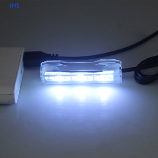 [IHS] โคมไฟตั้งโต๊ะ LED พลาสติก ขนาดเล็ก ชาร์จ USB อุปกรณ์เสริม สําหรับตกแต่งตู้ปลา