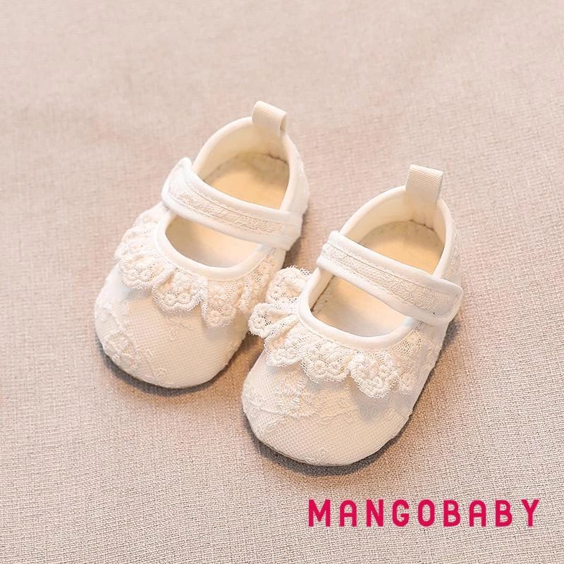 (จัดส่งในกรุงเทพฯ)-infant เด็กทารกรองเท้าลื่นนุ่ม Soled ลูกไม้ Bowknot Flats เด็กวัยหัดเดิน First Walker ฤดูใบไม้ผลิฤดูใบไม้ร่วงรองเท้าเจ้าหญิง