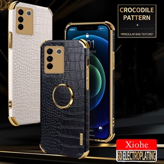 เคสโทรศัพท์มือถือหนัง พร้อมแหวนแม่เหล็ก สําหรับ Vivo V27 V27E V27 Pro