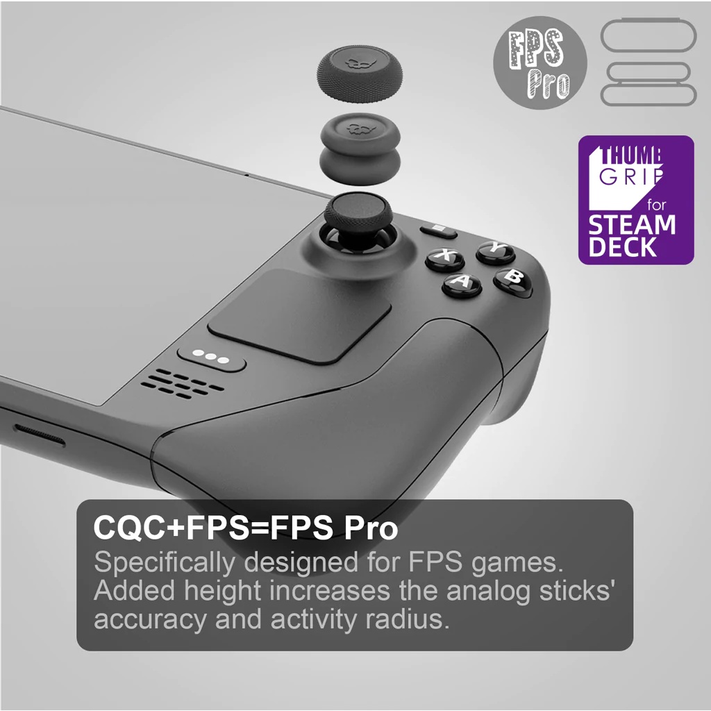 Skull & Co. ชุดฝาครอบปุ่มกดจอยสติ๊ก FPS CQC สําหรับ Steam Deck ROG Ally