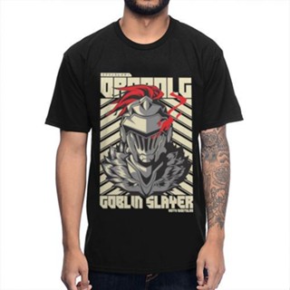 เสื้อยืดแขนสั้นเสื้อยืดพิมพ์ลาย 3 D Goblin slayer Harajuku สำหรับผู้ชายS-5XL