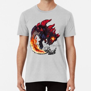 นักล่ามอนสเตอร์  Glavenus T Shirt Fire Dinosaur Trex Glavenus Sword Tail Dragon Monster Monster Hunter Monhun_03