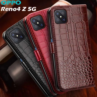 เคสโทรศัพท์หนัง ซิลิโคน ฝาพับ พร้อมช่องใส่บัตร ขาตั้งวาง สําหรับ OPPO Reno 4Z 5G Reno4 Z 5G Reno 4 Z 5G Reno4 Z 5G