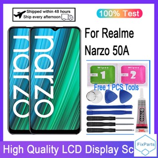 อะไหล่หน้าจอสัมผัส LCD แบบเปลี่ยน สําหรับ Realme Narzo 50A RMX3430