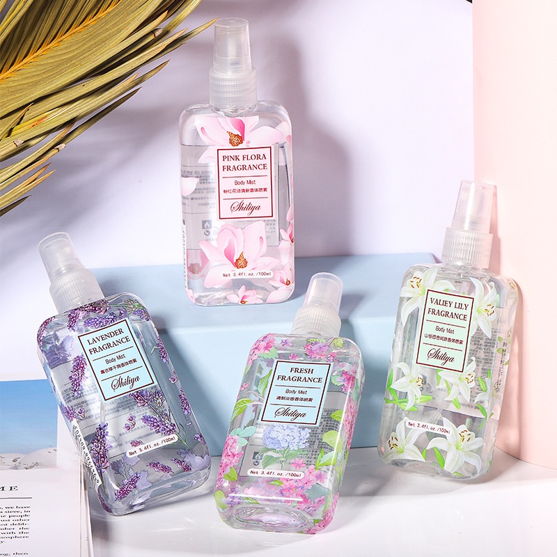 Horec สเปรย์น้ำหอม 100ml น้ำหอมผู้หญิง น้ำหอมเสื้อผ้าพกพา กลิ่นลิลลี่ ดอกลาเวนเดอร์และกลิ่นผลไม้