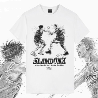 S-5XL T-Shirt Round Neck Short Sleeve Pure Cotton Printed Anime Slam Dunk Co-Branded Rukawa Maple Sakuragi Hanado Fashio