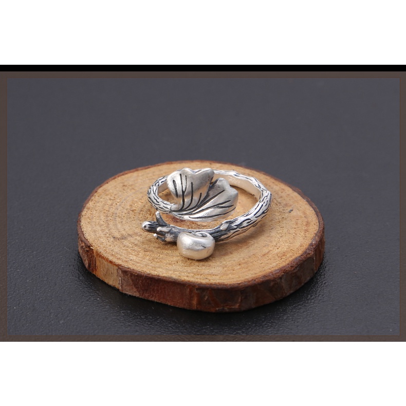 เครื่องประดับ แหวนเงิน แบบเปิด รูปสุนัขจิ้งจอกน้อย สามารถปรับได้ แฟชั่นเรโทร สําหรับผู้หญิง - รูปที่ 7