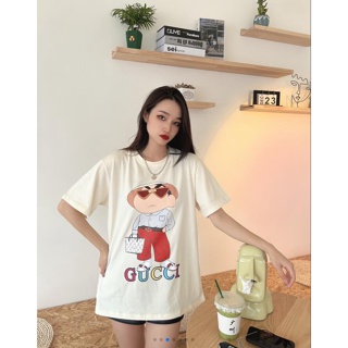 2022 Spring/Summer New Joint Crayon Shin-chan Short Sleeve T-Shirt GG Couple Clothes Mens Womens Loose Tops GG Te_12