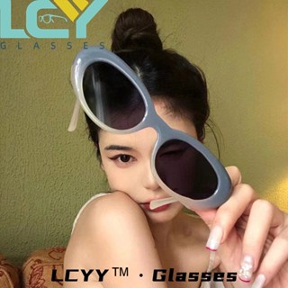 Lcyy2023 ใหม่ แว่นตากันแดดแฟชั่น กรอบแว่นย้อนยุค ทรงวงรี แนวสตรีท 5323