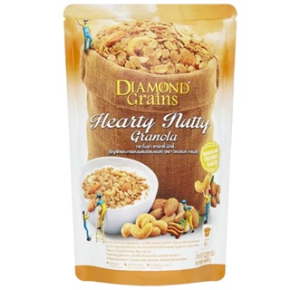 ไดมอนด์เกรนส์กราโนล่ารสอัลมอนด์500DIAMOND NUTTY GRAINS HEARTY500G.