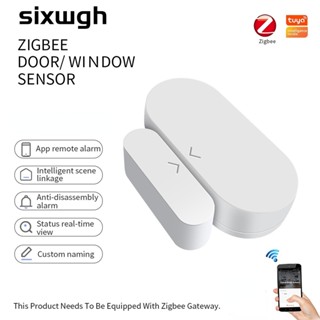 Tuya เซ็นเซอร์ประตูหน้าต่าง Zigbee แจ้งเตือนเข้าแอป  Door Sensor Smart Life APP