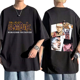 【School Style】 2022 New Japanese Fashion Anime Slam Dunk T-Shirt Men Women Summer Top Hip Hop Short Sleeve Oversize_09