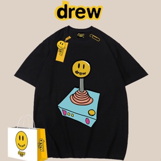 Drew Street Wear Smiley Short-Sleeved t-Shirt Men Women Sports Loose Pure Cotton Fashion Versatile European America_01