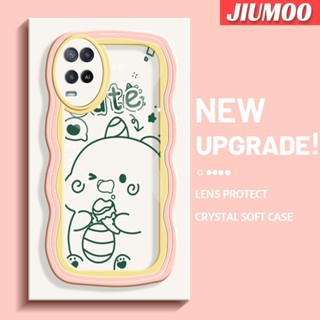 เคสโทรศัพท์มือถือแบบนิ่ม ใส กันกระแทก ลายไดโนเสาร์น่ารัก แฟชั่น สําหรับ OPPO A55 4G A54 2021 4G